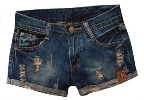 Fensajomon Women's Low Rise Summer Ripped Distressed Denim Shorts