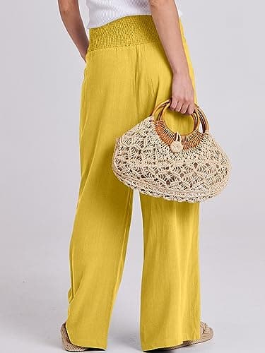 ANRABESS Women Linen Palazzo Pants