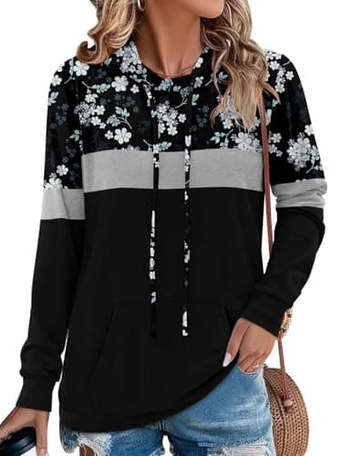 Women's Camo Leopard Print Hoodie Sweatshirt
