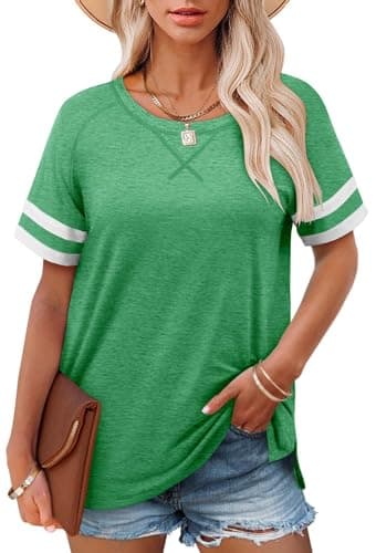 Angerella Women's Casual V-Neck Summer Tunic Tops