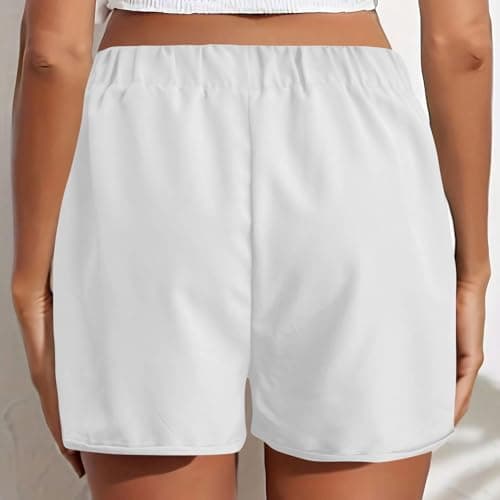 Plus Size High Waist Casual Shorts with Pockets for WomenComfortable Jogger Pants