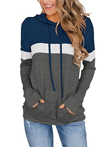 MixShe Women's Casual Long Sleeve Hoodie Tunics and Tees
