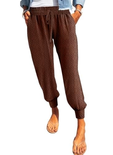 Dokotoo Women's Soft Casual Elastic Waist Jogger Pants with Pockets