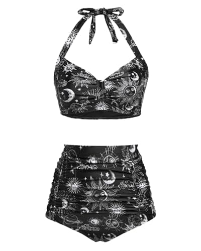 Women's High Waisted Bikini Set with Tummy Control