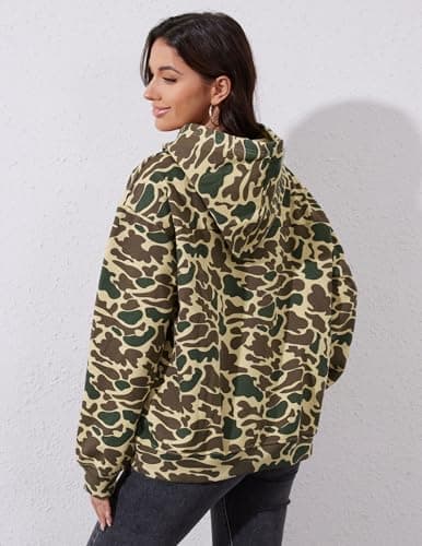 Ziesexy Women's Camo Hooded Sweatshirt with Pocket