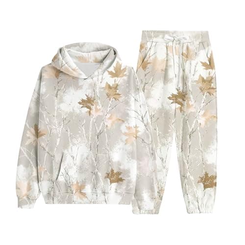 Weinexra Women's Camo Oversized Hoodie & Pants Set