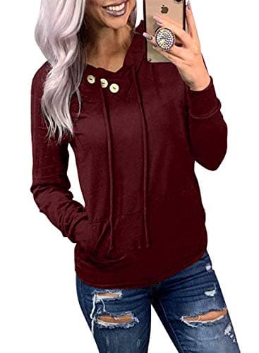 Dokotoo Women's Casual Long Sleeve Hoodies With Pockets