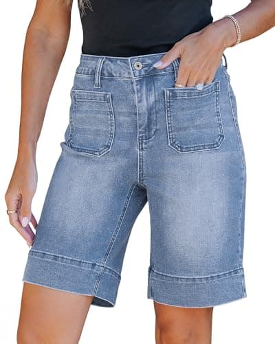 Luvamia High-Waisted Bermuda Shorts for Women