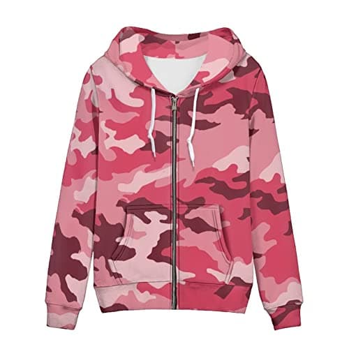 Irisjudy Monet Art Color Stripe Zip Hoodie for Women