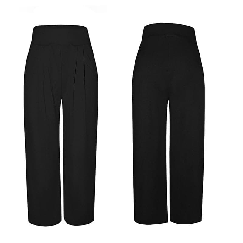 LROSEY Women's High-Waisted Wide Leg Palazzo Pants with Pockets