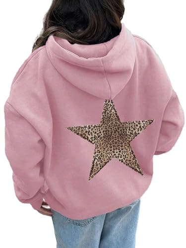 Cheetah Star Print Hoodie Sweatshirt for Women