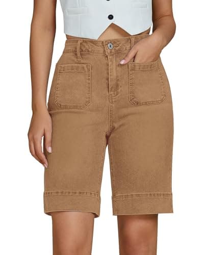 Luvamia High-Waisted Bermuda Shorts for Women