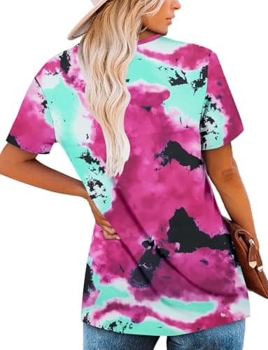 Angerella Women's Flirty Summer Pleated Floral Tunic Top S-3XL