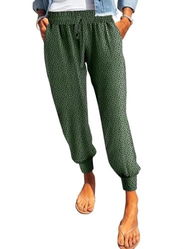 Dokotoo Women's Soft Casual Elastic Waist Jogger Pants with Pockets