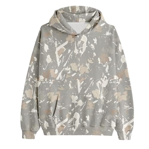 Weinexra Women's Camo Maple Leaf Print Oversized Hoodie Fleece Sweatshirt