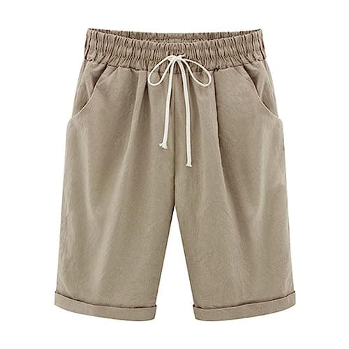 Plus Size Lightweight Bermuda Shorts for Women Trendy Beach Casual