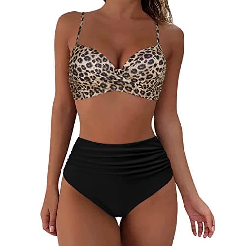 Women's Vintage Polka Dot High Waisted Swimsuit Set