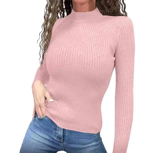 Stretchy Women's Long Sleeve Fitted Knit Top