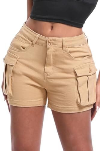ELLEVEN Y2K Mini High-Waisted Slim-Fitted Jean Shorts
