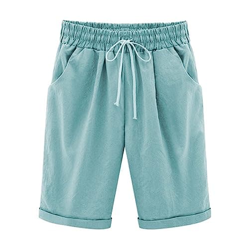 Plus Size Lightweight Bermuda Shorts for Women Trendy Beach Casual