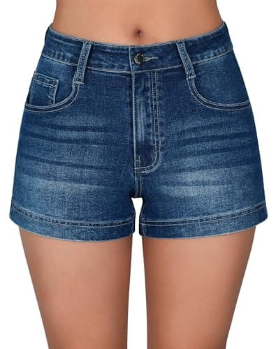 Rosswear Women's Casual Summer High-Waisted Denim Shorts