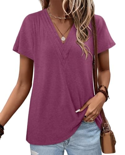 Angerella Women's Loose Fit Summer Short Sleeve Tops