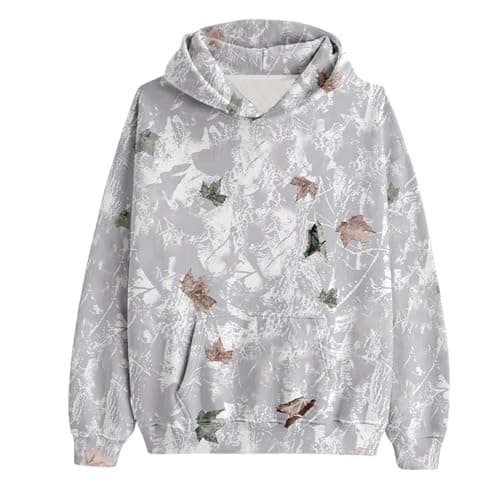 KVOTUU Women's Camo Maple Leaf Hoodie Sweatshirt