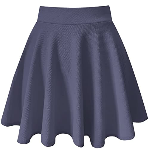 Women's Basic A-Line Mini Flared Skater Party Skirt