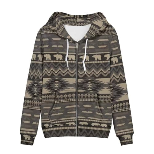SEANATIVE Women's Zip-Up Hoodie Sweatshirt Size XS-5XL