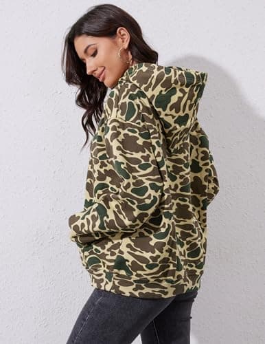 Ziesexy Women's Camo Hooded Sweatshirt with Pocket