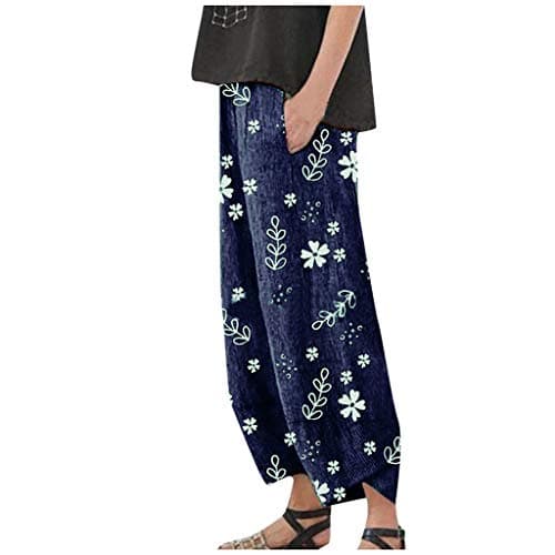 Elastic Waisted Comfortable Women's Crop Pants