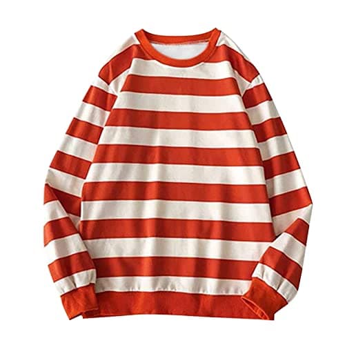 2024 Fall Fashion Plus Size Women's Striped Sweatshirt