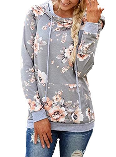 Women's Casual Hooded Sweatshirt with Pockets by Barlver