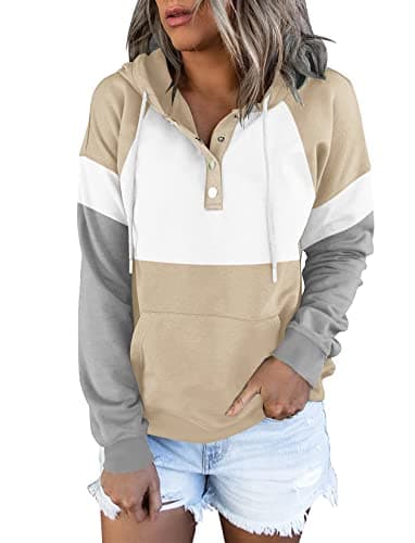 Women's Tie Dye Hoodie with Colorblock Design and Pocket