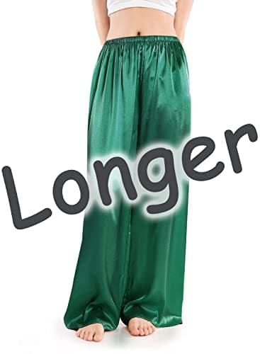 Wantschun Women's Wide Leg Satin Silk Pajama Pants