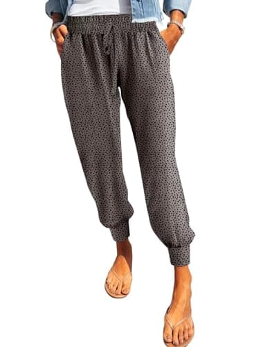 Dokotoo Women's Soft Casual Elastic Waist Jogger Pants with Pockets