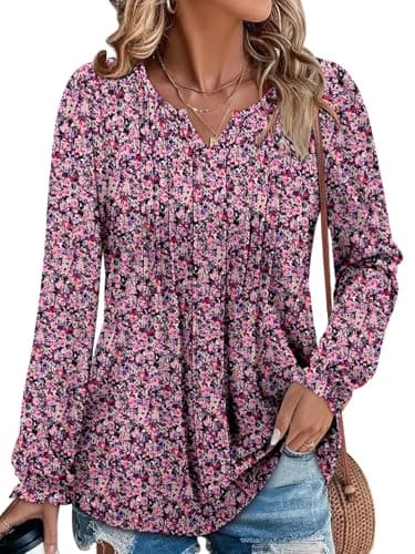 Angerella Comfortable V-Neck Long Sleeve Shirts for Women