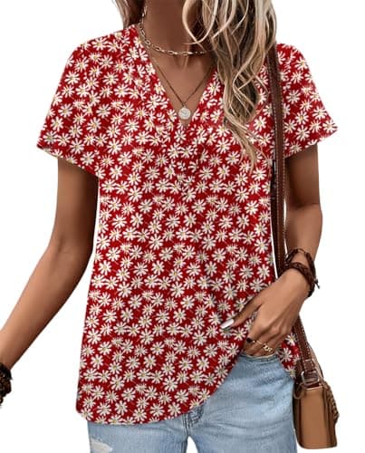Angerella Women's Loose Fit Summer Short Sleeve Tops