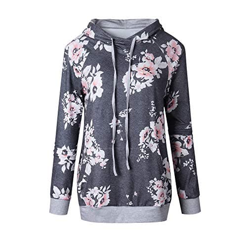 Women's Casual Hooded Sweatshirt with Pockets by Barlver