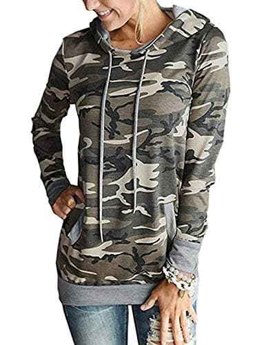 Women's Casual Hooded Sweatshirt with Pockets by Barlver