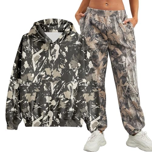 Weinexra Women's Camo Oversized Hoodie & Pants Set