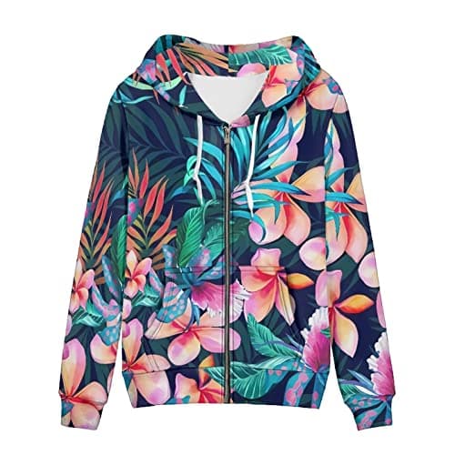 Irisjudy Leopard Print Hooded Sweatshirt with Pocket