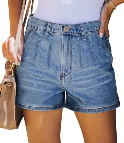 KISSMODA High-Waisted Ripped Denim Shorts for Women