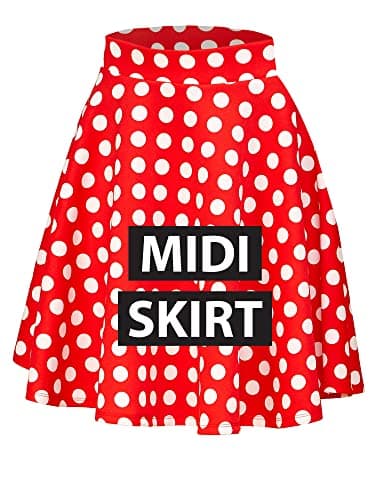 Women's Stretchy Flared Mini Skater Skirt XS-3XL Plus Size