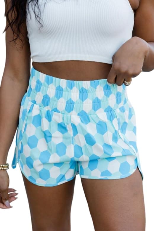 Fronage Women's Checkered Elastic Waist Pajama Shorts 2025 Summer Beach Bottoms