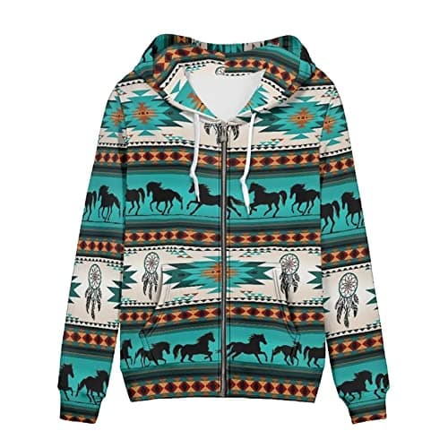 SEANATIVE Women's Zip-Up Hoodie Sweatshirt Size XS-5XL