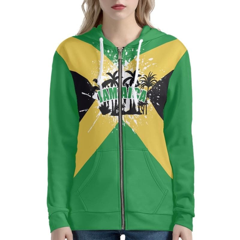Irisjudy Monet Art Color Stripe Zip Hoodie for Women