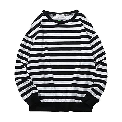 2024 Fall Fashion Plus Size Women's Striped Sweatshirt