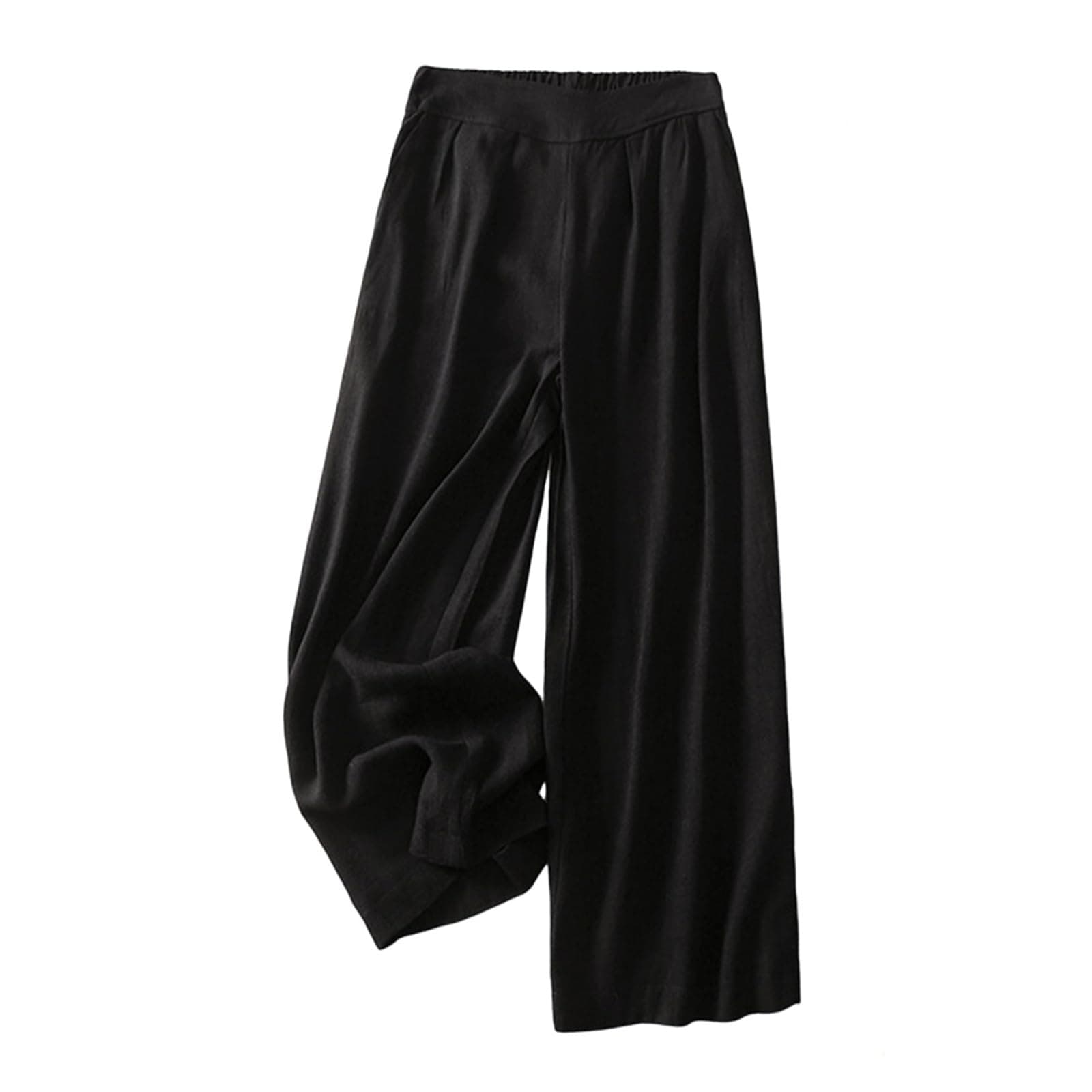 Yxzogd Women's High-Waisted Elastic Wide Leg Jogger Pants Summer Linen Yoga Lounge