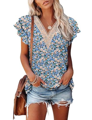Angerella Floral Print Blouses for Women